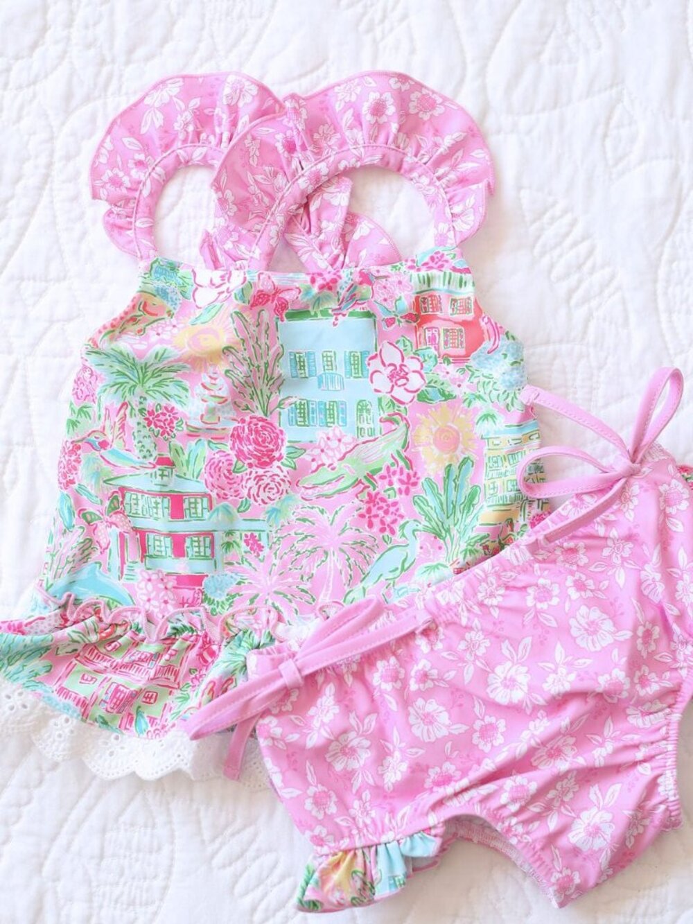 Samantha Ruffle 2 Piece Tankini Swim Set